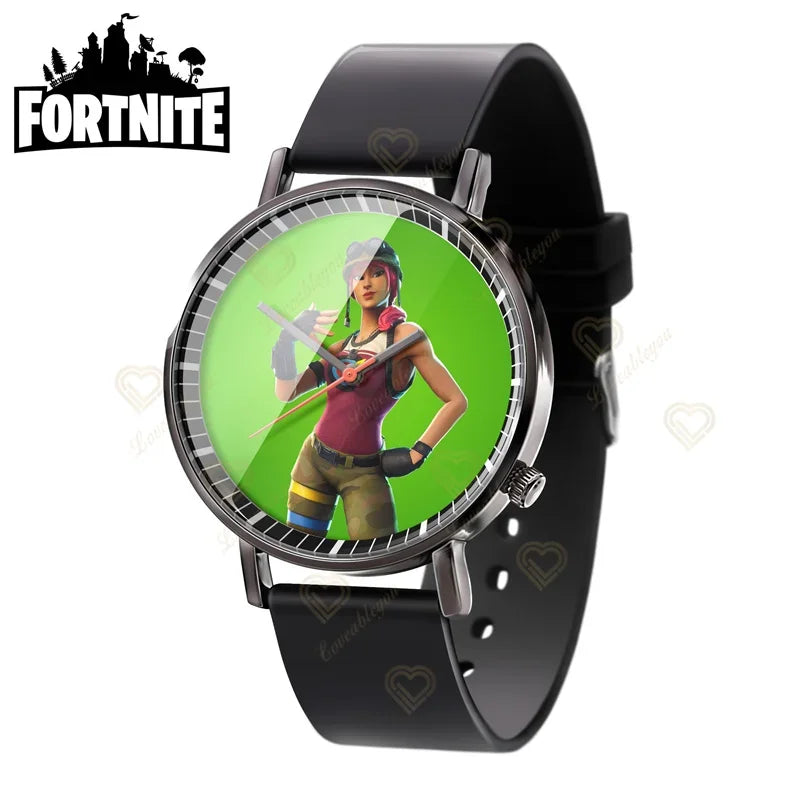 Wrist Watch F-Fortnited Cook Watch Trend Fashion Creative Quartz Student Watches Battle Game Figure Model Kids Birthday Gift