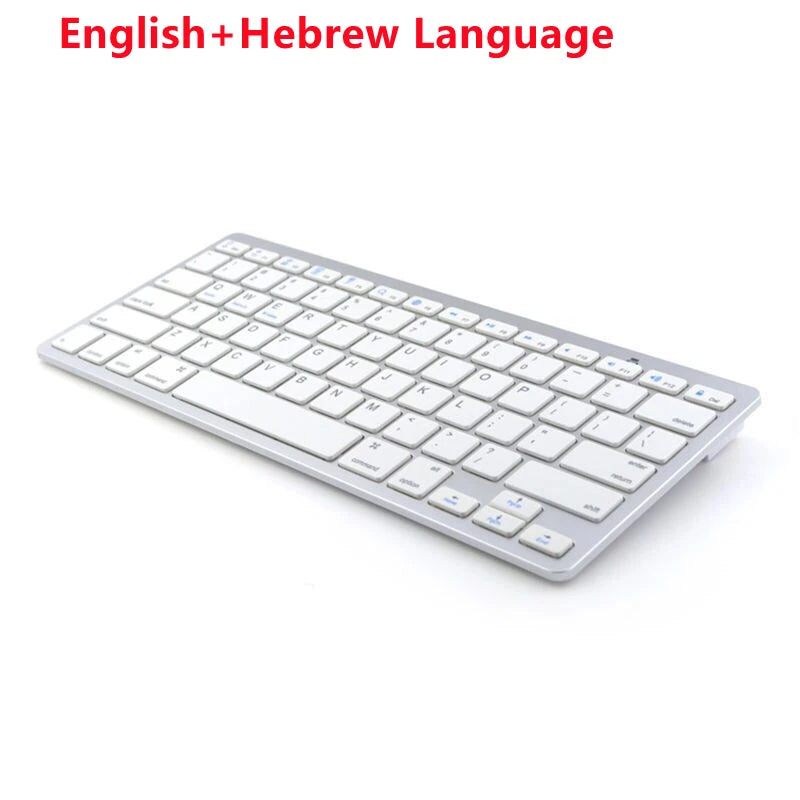 78 Keys Wireless Keyboard Bluetooth-compatible Russian/Korean/Hebrew/Spanish/Arabic for iPad Air Pro for Windows/Android Laptop