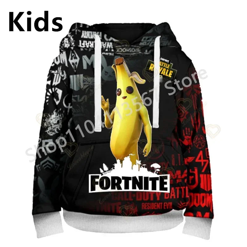 Φούτερ με Κουκούλα Llama Battle Royale F-Fortnited με 3D Εκτύπωση για Άνδρες, Γυναίκες και Παιδιά, Αγόρια και Κορίτσια, Streetwear Πουλόβερ, Πράσινα Τοπ