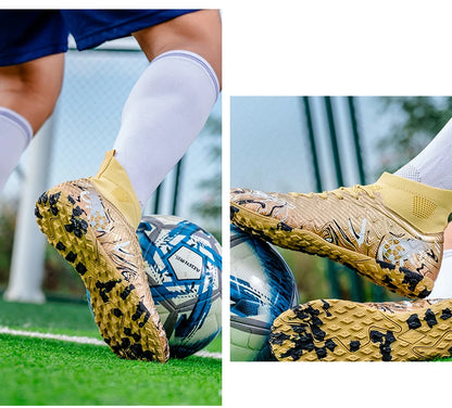 Nouvelles chaussures de football professionnelles pour hommes, chaussures de football antidérapantes, unisexes, respirantes, chaussures de futsal, nouvelles chaussures à crampons, livraison directe, ultralégères