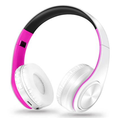CATASSU Gold Bluetooth Wireless Headphones with Microphone, Stereo Headset, Bluetooth 5.3 Earphones, 40mm HiFi Sound, Foldable Headphones for Android & iOS