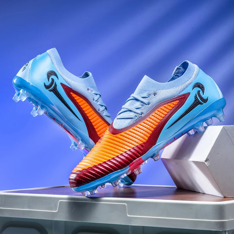 Nouveaux hommes bottes de Football adulte antidérapant Sport de plein air entraînement crampons chaussures de Football garçons longues pointes respirant Match confortable