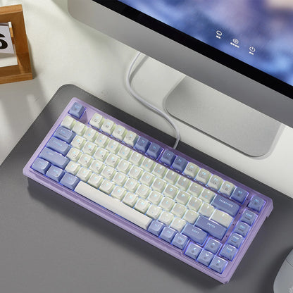 HEXGEARS M2 Mechanical Keyboard 87key Hot Swap PBT Gasket Structure White Backlit Macro Defined Gaming Mechanical Keyboard