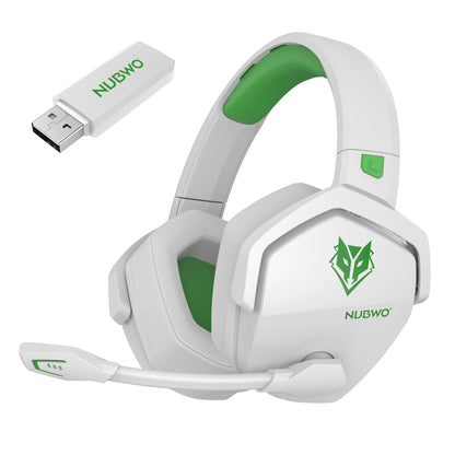 NUBWO G06 Casque de jeu double sans fil avec microphone pour PS5, PS4, PC, mobile, Switch, casque de jeu Bluetooth 5.3 2,4 GHz