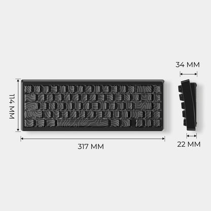 XVX M67 JadeStone Mechanical Keyboard 65% Tri-Mode Wireless Keyboard, Hot Swappable RGB Mechanical Keyboard with IMD Keycaps, Gasket Mount Gaming Keyboard