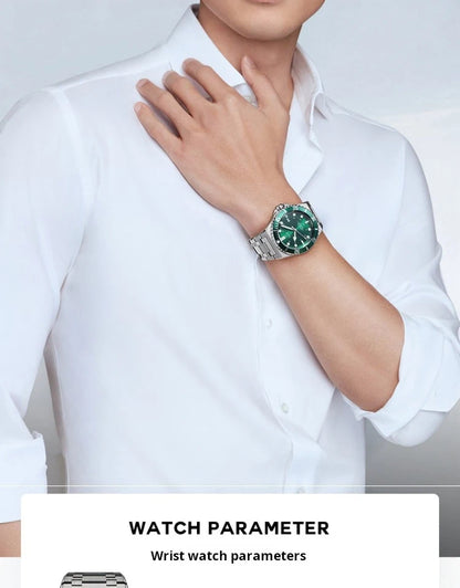 IW Luxury Brand Automatic Mechanical Sports Diving Watch Red Blue Bezel Steel Sapphire Luxury Men's Watches 300M Waterproof