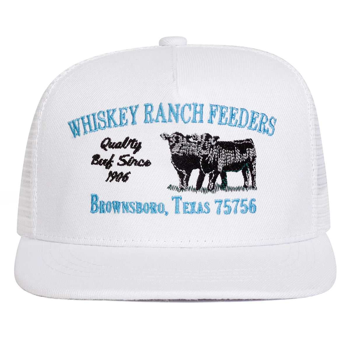 Unisex WHISKEY RANCH FEEDERS Embroidery Hip-hop Net Hats Spring Summer Outdoor Adjustable Casual Baseball Caps Sunscreen Hat Cap