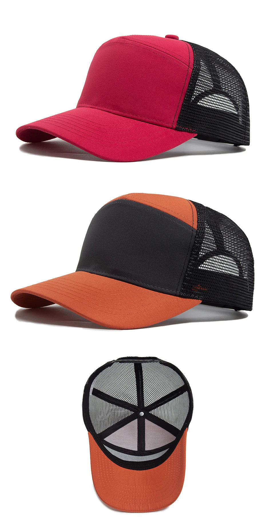Letní 7panelová baseballová čepice, módní hiphopové síťované čepice, pánské truckerské čepice, kšiltovky, hardtop, snapback, dámské, unisex, cool, nová značka