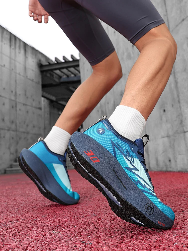 Brand Men's Carbon Plate Running Shoes Soft Cushion Shock Absorbing Sports Shoes Unisex Sneakers Light Anti-Slip Training Shoes