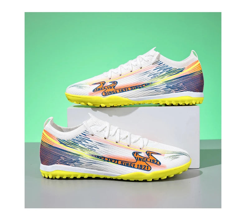 Chaussures de football pour adolescents, adultes, hommes et femmes, crampons universels TF FG tout terrain, chaussures de football avec clous de sol