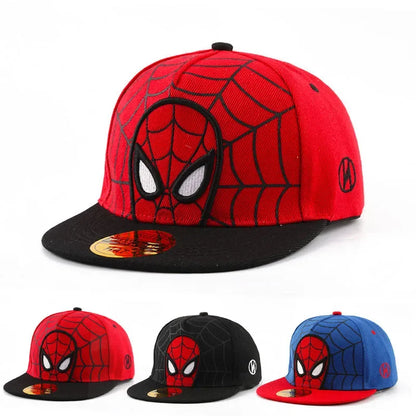 2026 HotAnime Cartoon Spiderman Hats for Kids Toddler  Baseball Cap Spring Snapback Hip Hop Adjustable Caps