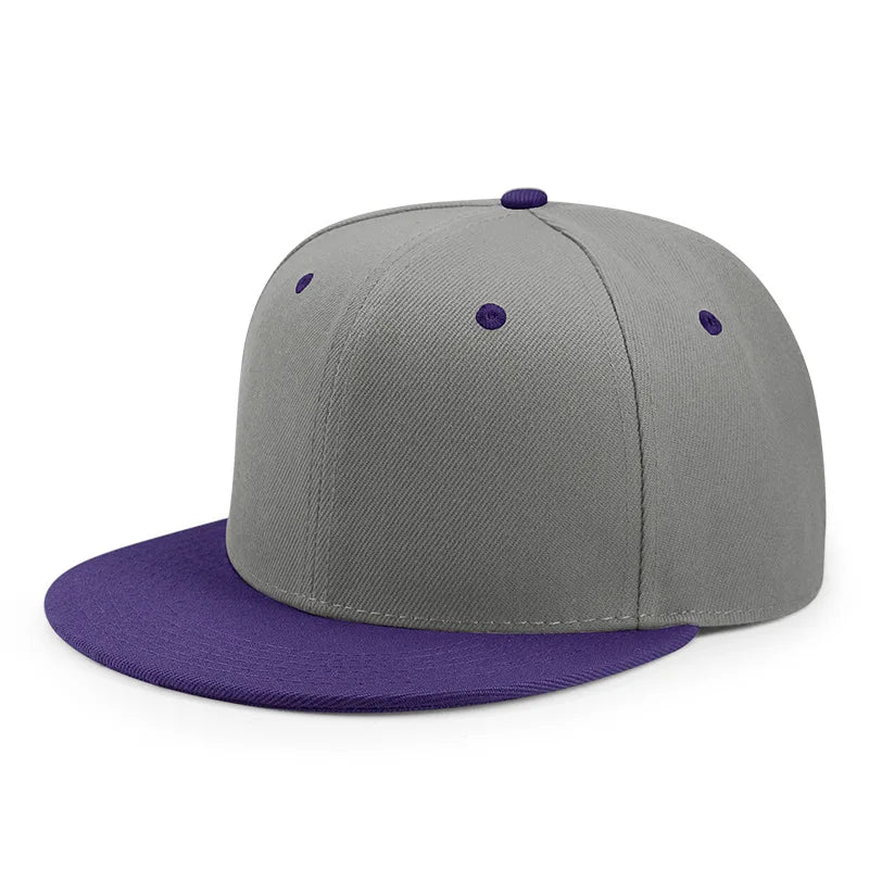 Wholesale 40 Colors Adjustable Flat Peak Snapback Caps Lady Fashion Polyester Plain Baseball Hat Men Hiphop Blank Sport Cap