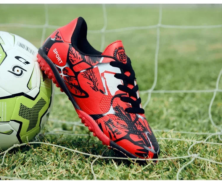 Children Soccer Shoes Sports Society Field Boy Football Shoes Futsal Fast Indoor Sneakers Original Ankle Cleats Football Boots