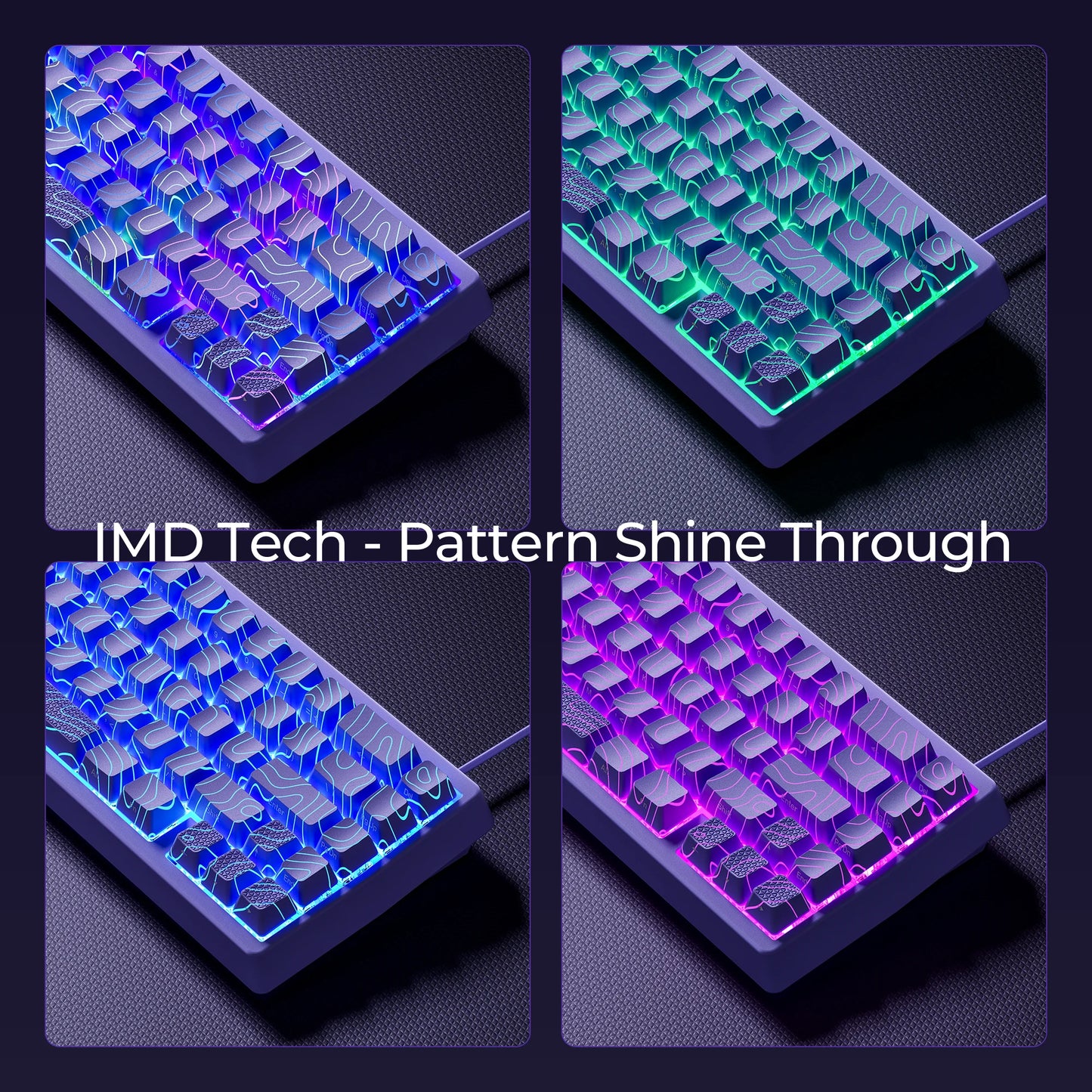 XVX Wireless Mechanical Keyboard M67 JadeStone With IMD-Tech Keycaps Tri-Mode Topographic White Gamer Keyboard Gasket Design