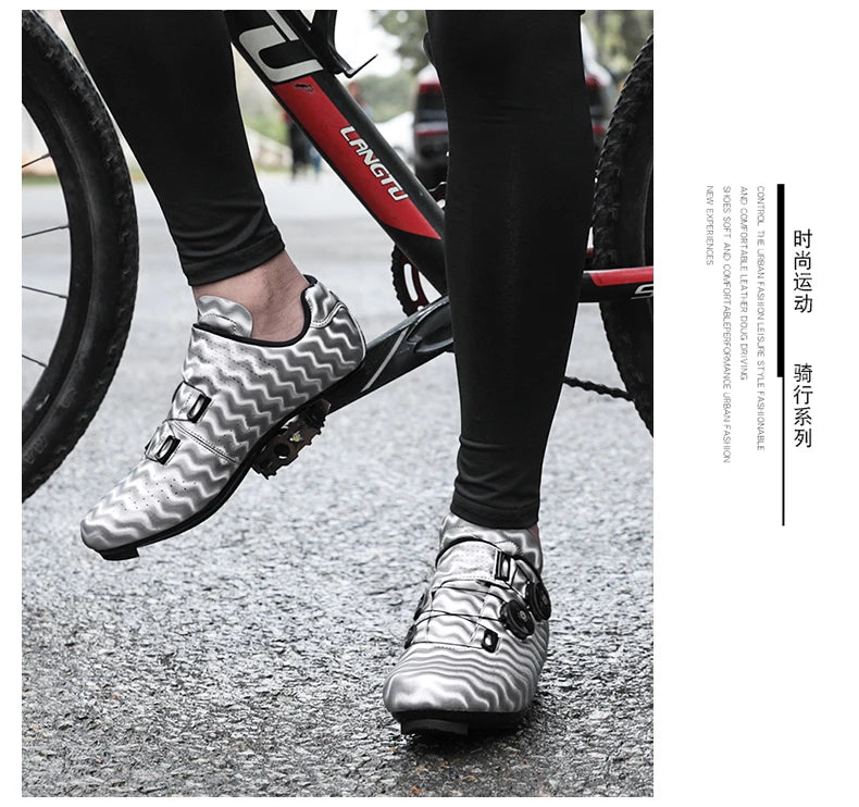 New cycling shoes road cycling men's racing competition self-locking speed cycling sports shoes women's Spd Cleats cycling shoes