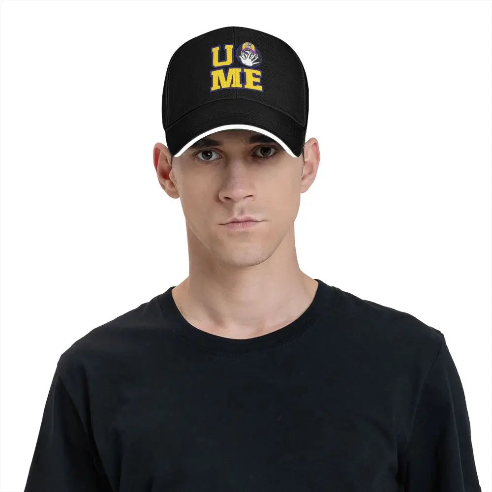 Yellow Wrestling Cena John White Custom Baseball Caps For Mens Unisex Male Beach Sunscreen Hat Snapback Cap
