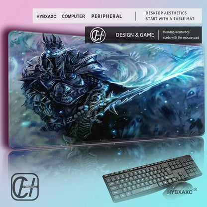 XXL Gaming Accessories Gamer Keyboard Desk Mat Non-Slip World of Warcraft Lich King Laptop Notebook Mousepad Mouse Mats HYBXAXC