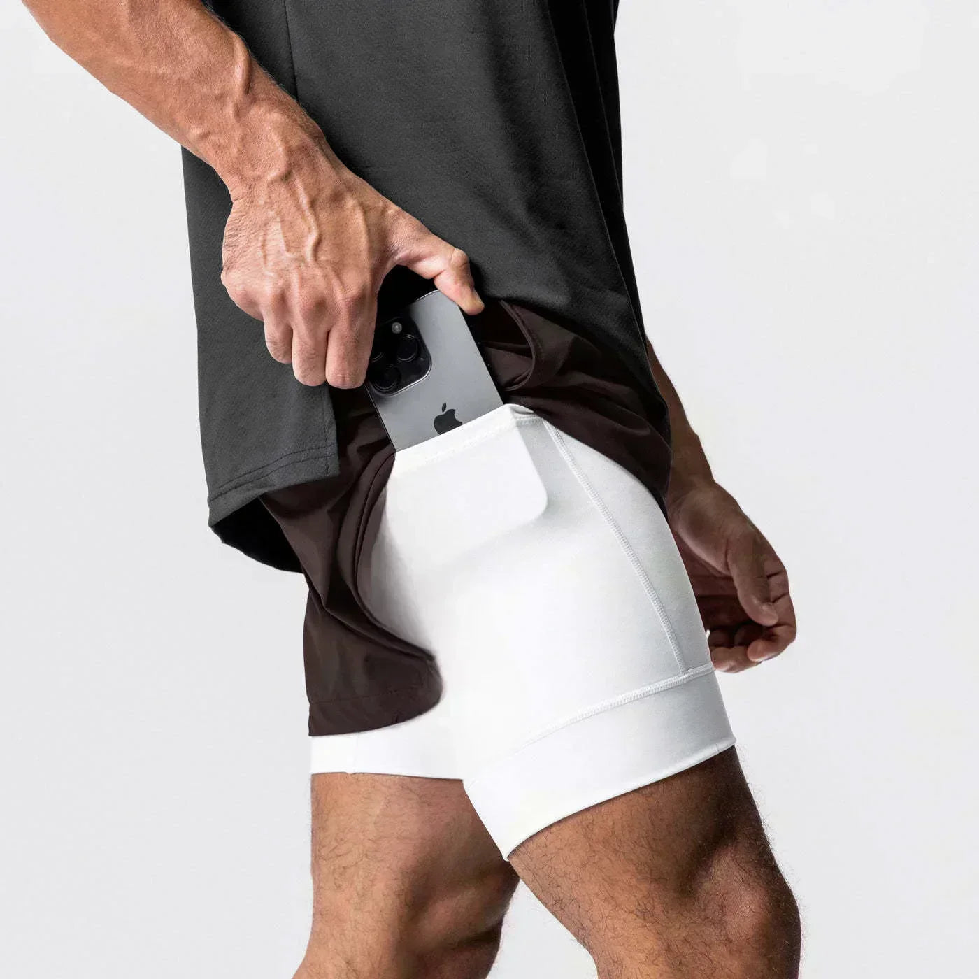 Dragon Ball Men's Shorts Double Layer 2-in-1 Shorts Vegeta Japan Anime Summer Autumn Quick-Drying Fake Two-piece Sports Shorts
