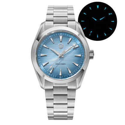 Hodinky Watchdives WD0006, stroj VH31 s plynulým chodem sekundové ručky, vypouklé safírové sklo, luminiscenční povlak BGW9, vodotěsnost 10 barů, 38 mm, vintage styl