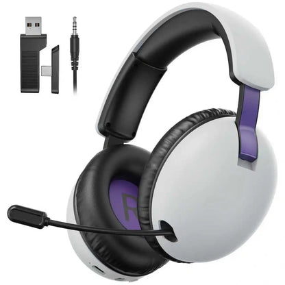 Acincai BL500 Wireless Gaming Headset with Mic, Bluetooth Gaming Headphones for PS5 PS4 PC, Noise Cancelling Wireless Headset with 50mm Drivers