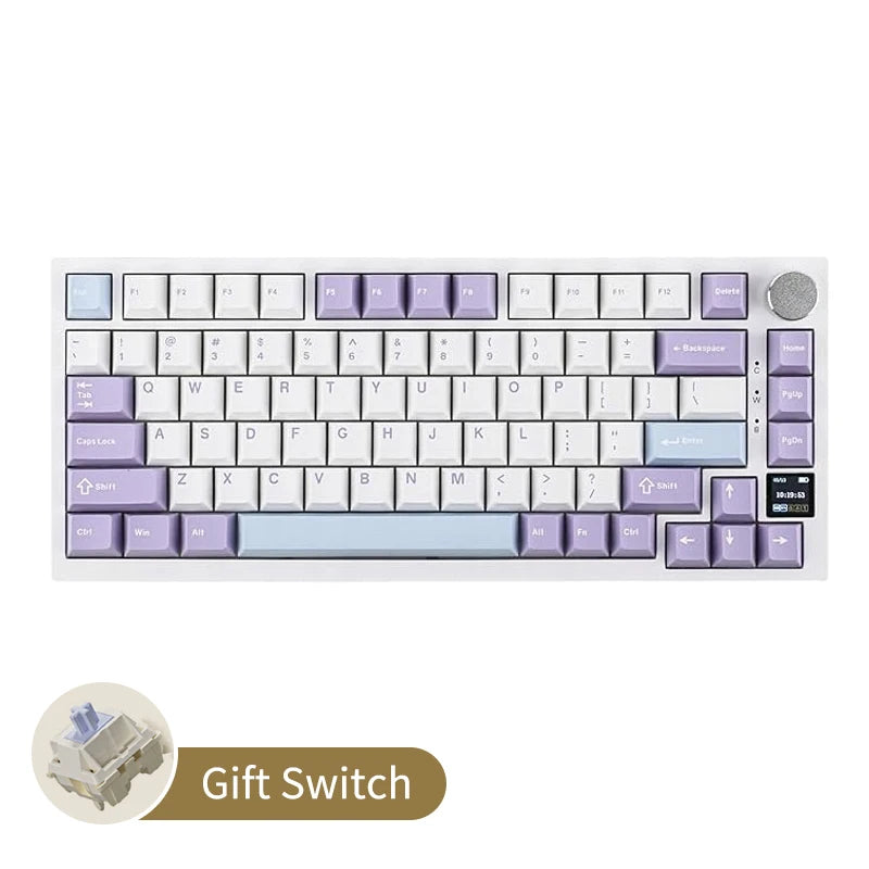 AK820 PRO AJAZZ 0.85TFT Screen Mechanical Keyboard Custom GlF image 3 Modes Hot-Swap