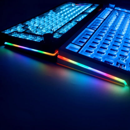 MAIMOOO KX75 75% Keyboard Kit Hotswap Transparent Full RGB Backlit 2.4GHz/ Bluetooth Macro Custom DIY Mechanical Keyboard