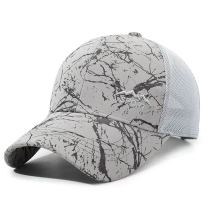 New Summer Men's Sun Hat, Outdoor Sports Visor, Mesh Back Baseball Cap, Breathable Casual Fishing & Trucker Hat