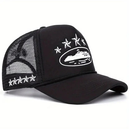 New Unisex Pentagram Baseball Hats Hip Hop Adjustable  Breathable Personal Sunshade Mesh Versatile Street Fashion Trucker Caps