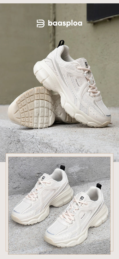 Baasploa Women’s Running Shoes Fashion Lightweight Mesh Non-Slip Jogging Sneakers Female Outdoor Breathable Colorful Casual Shoes