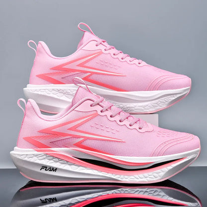 Men's Running Shoes Specialty Marathon Sports Shoes Breathable Lightweight Carbon Plate Women's Trend Athletic Sneakers Women