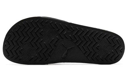 Sandales Puma décontractées, confortables, à motifs totem, chaussures noires et dorées, 398678-01