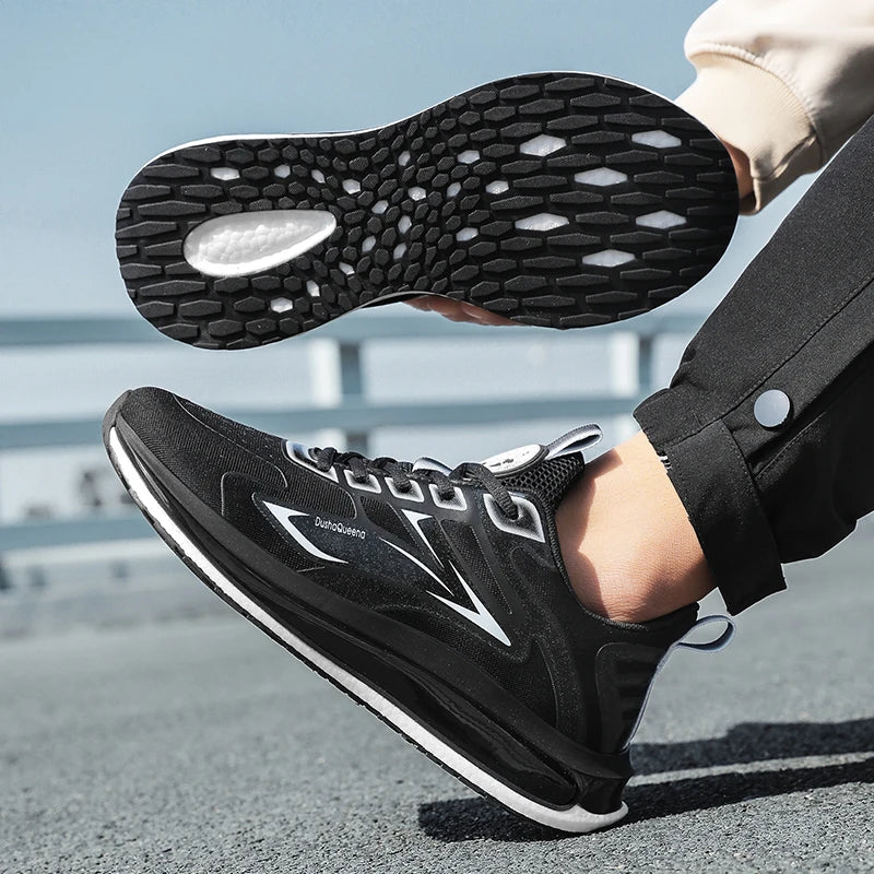 Baskets d'extérieur pour hommes, chaussures de course respirantes et antidérapantes à coussin d'air, de Jogging, de Sport, légères, décontractées