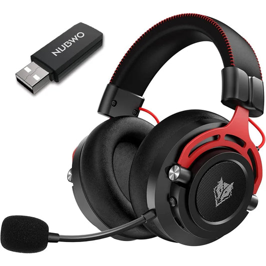 Casque de jeu sans fil NUBWO G03 avec micro à suppression du bruit, casque sans fil stéréo Bluetooth pour joueurs avec micro pour PS5, PS4, PC