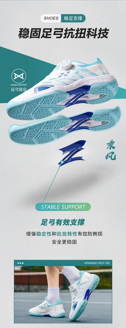 Badminton-Schuhe für Herren, Trainings- und Sportschuhe für drinnen und draußen, rutschfest, strapazierfähig, aus Mesh, atmungsaktiv, Tischtennis-Schuhe