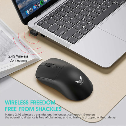 Brezžična miška 2.4G, ergonomska gaming miška, polnilna miška 800/1200/1600DPI za e-šport, pisarno, namizne računalnike in prenosnike