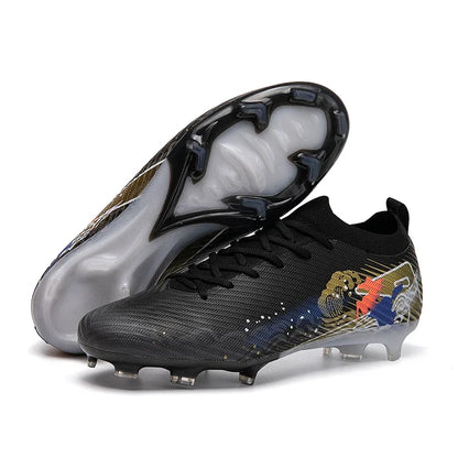 Nouvelles chaussures de football pour hommes, chaussures d'entraînement, chaussures de soccer, crampons longs FG, chaussures d'extérieur antidérapantes, chaussures de match ultralégères, livraison directe