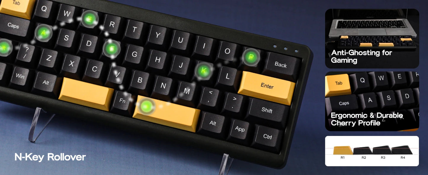 EPOMAKER TH40 VIA Ultra-Compact 40% Layout Hot-Swap Gasket-mounted Wired/Bluetooth/2.4G Wireless Mechanical Keyboard