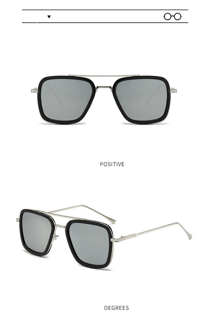 2024 New Square Men Sunglasses Fashion Metal Steampunk Sun Glasses For Women Trendy Outdoor Shades Eyewear Unisex Accessory