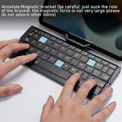 Jomaa faltbare Bluetooth-Tastatur, wiederaufladbare Bluetooth-Tastatur für Laptop, iPad und Smartphone, mini, tragbar und faltbar