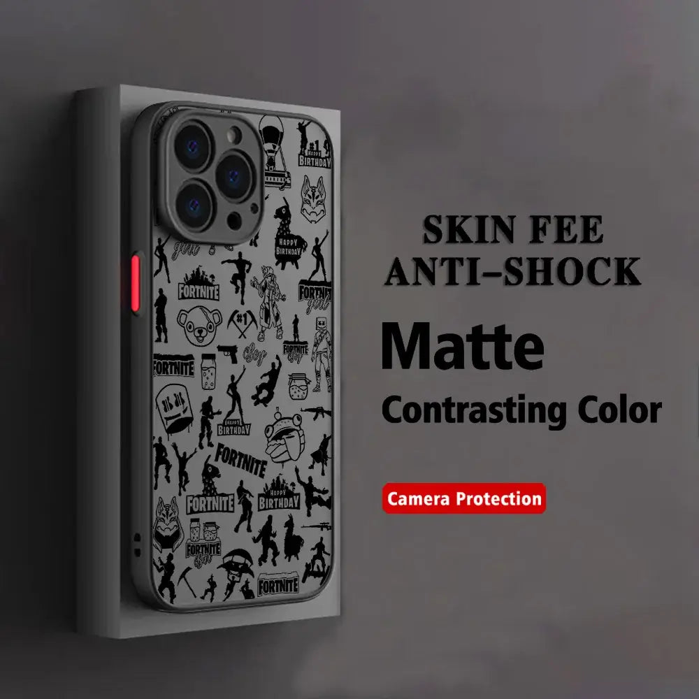 Funda para móvil Hot Game F-Fortnites para Xiaomi Redmi Note 14 13 12 12S 11 11S 10 10S 9T 9S 8 7 Pro Plus 4G 5G, cubierta trasera transparente mate