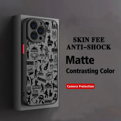 Funda para móvil Hot Game F-Fortnites para Xiaomi Redmi Note 14 13 12 12S 11 11S 10 10S 9T 9S 8 7 Pro Plus 4G 5G, cubierta trasera transparente mate