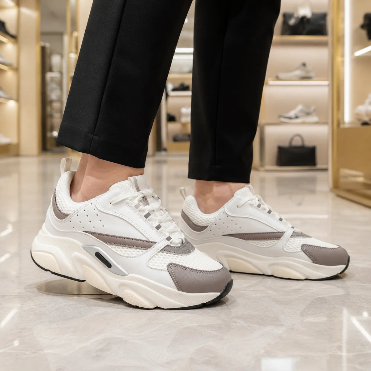 Chaussures décontractées pour hommes, sans logo, semelle épaisse, respirantes, baskets tendance, chaussures de marche confortables pour hommes, zapatillas hombre, chaussures de luxe pour hommes.