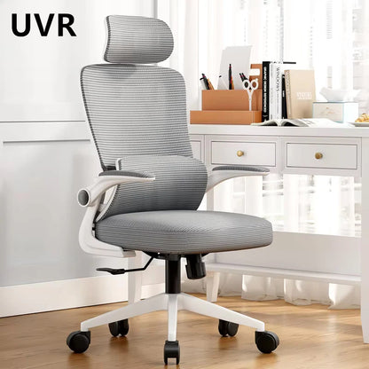 Chaise de bureau en maille UVR, chaise de jeu de terrain réglable, tabouret de dossier de conception ergonomique, coussin en éponge, chaise d'ordinateur de jeu