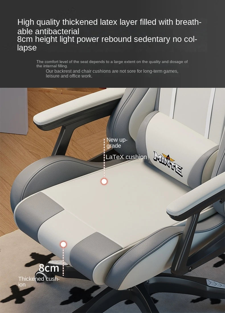 Modern Ergonomic Computer Office Chair with Footrest, Adjustable Height, Swivel Executive Desk Chair, Reclining Gaming Chair for Home & Study