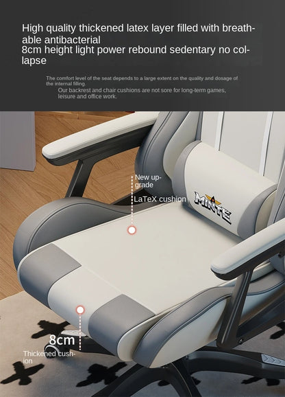 Modern Ergonomic Computer Office Chair with Footrest, Adjustable Height, Swivel Executive Desk Chair, Reclining Gaming Chair for Home & Study