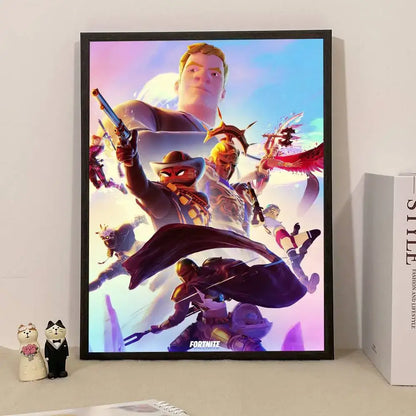 Game F-Fortnite Poster Surprise Home Decoration Picture Wall Art for Study Living Room Decor