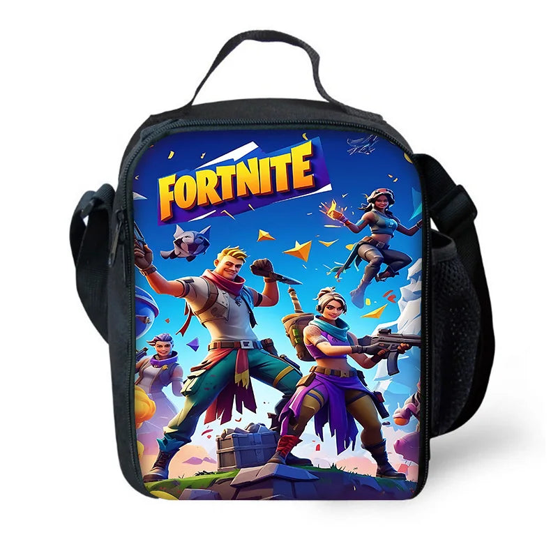 Hot-Game-Kinderrucksäcke mit Lunchbag und Federmäppchen, große Schultaschen für Schüler, Design F – FortniteS, für Jungen und Mädchen, ideales Geschenk