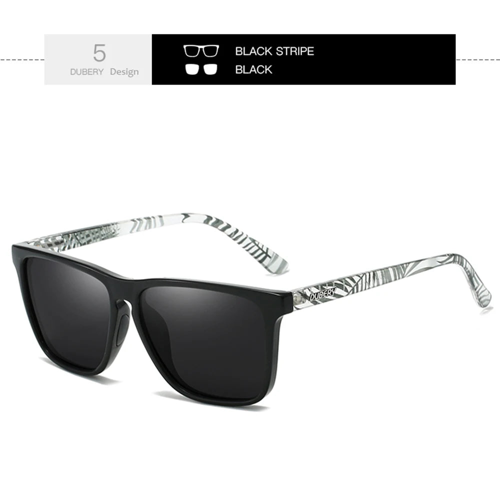 DUBERY Full Rim Polarized Fashion Sunglasses For Men And Women 14 Colors Model 108