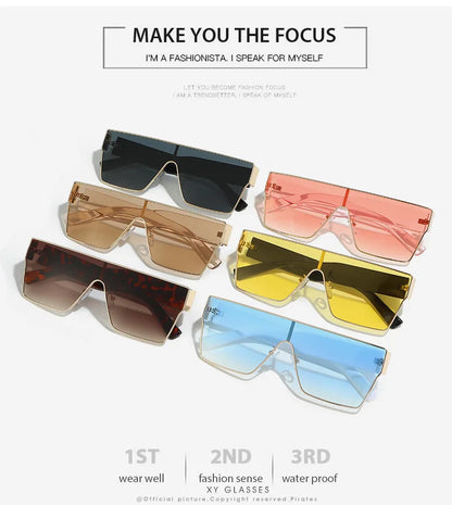 WarBLade Retro Square Sunglasses Men Women 2025 Luxury Brand Designer One Piece Decoration Sun Glasses Men Travelling Eyewear