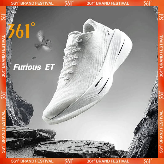361 Degrees Furious ET Men's Running Shoes Carbon Plate Racing Marathon Rebound Breathable Cushioning Male Sneakers 672512216F
